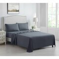 Kathy Ireland 4 Piece Brushed Microfiber Sheet Set - Queen - Dark Grey 1220QNDKGR